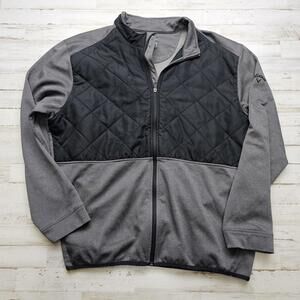 Callaway Weather Series Men's Quilted Golf Jacket Black Gray 2XL Lightweight